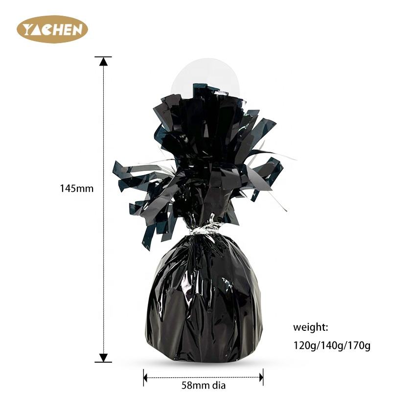 YACHEN Party Decoration Supplies Balloon Decoration Accessories High Quality Multicolor Metallic Foil Helium Balloon Weights