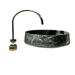Groothandel Nieuw Ontwerp Custom Verde Alpi Groene Marmeren Gootsteen Kom Badkamer Stenen Wastafels Home Villa Hotel Decoratie - Product Image 1