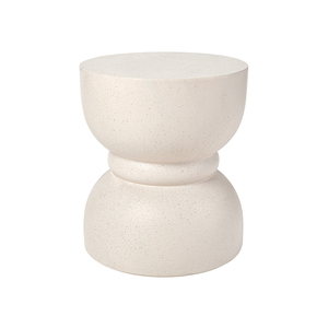 Mesa Auxiliar de Hormigón para Exteriores, Taburete Decorativo Redondeado para Jardín, Uso en Interiores y Exteriores - Product Image 6