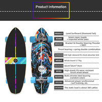 ZHOYA haute qualité pas cher 4 roues planches à roulettes Double direction professionnel personnalisé adolescents adultes Surf Skate Board personnalisé