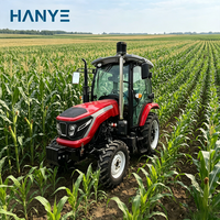 Landwirtschaftlicher Mini-Traktor 50PS-80PS 4WD mit Kabine Kleiner Gartentraktor 4x4 Radmotor-Traktor
