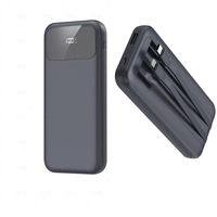 Banque d'alimentation portable d'urgence Li-Polymère 10000mAh avec écran LED, charge rapide et sortie 20W