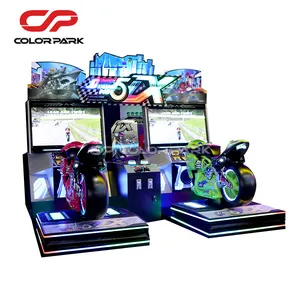 Renkli park kapalı eğlence sikke işletilen arcade oyunu sürüş simülatörü eğlence parkı için dinamik moto oyun makinesi