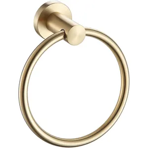 Factory Direct Sale Brushed Gold Towel Ring Stainless Steel Bath Towel Ring