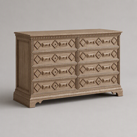 Nouvelle commode de chevet de style palais, luxueuse, faite à la main, en bois, avec 8 tiroirs, pour les opérateurs de villas et de manoirs