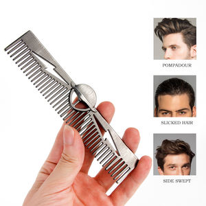 หวีสำหรับแต่งผมสำหรับผู้ชายหวีแต่ง<span class=keywords><strong>ผม</strong></span>ทำจากโลหะผสมสังกะสีป้องกันไฟฟ้าสถิตย์ใช้ในบ้าน - Product Image 1