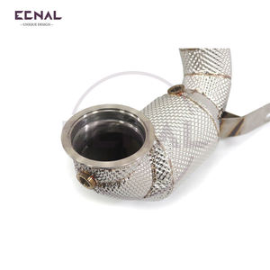 Ecnal pour 2017-2019 VW <span class=keywords><strong>GOLF</strong></span> <span class=keywords><strong>7</strong></span> <span class=keywords><strong>GTI</strong></span> MK7 2.0T Catalytic <span class=keywords><strong>Downpipe</strong></span> Heat Shield Competitive Head Section - Product Image 4