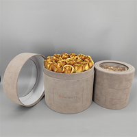 Boîtes Cadeaux Rondes Personnalisées pour Fleurs avec Dorure à Chaud et Carton Recyclé - Marque OEM