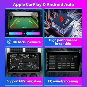 10.1 inch Android auto-xoay Màn hình Màn hình phổ 1 DIN xe Hệ thống âm thanh với GPS navigation Carplay đảo ngược - Product Image 5
