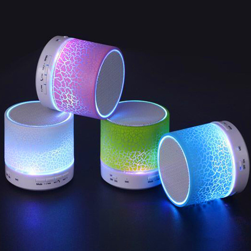 Mini enceinte craquelée colorée Led, Portable, sans fil, bluetooth, pour tous les téléphones portables, nouveauté