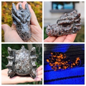 Groothandel Hoge Kwaliteit Gegraveerde Yooperlite Drakenkop Healing Stones Kristal Ambacht Huisdecoratie en Cadeaus - Product Image 5