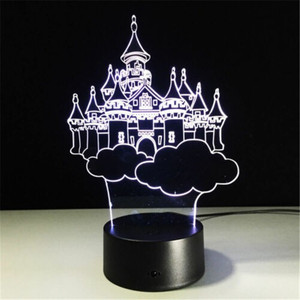 3D Veilleuse LED 7 Couleurs de la Saint-Valentin cadeau Princesse Château 3D <span class=keywords><strong>illusion</strong></span> 3D Lampe de Bureau - Product Image 6