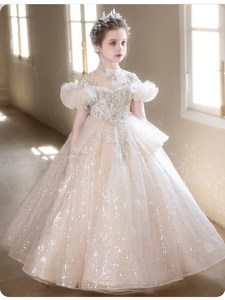 Abito <span class=keywords><strong>da</strong></span> damigella d'onore di lusso per bambine, abito <span class=keywords><strong>da</strong></span> principessa per feste di compleanno e recitazioni - Product Image 6