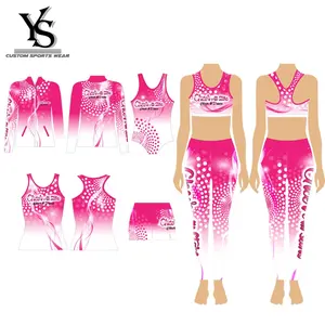 Soutien-gorge de sport de danse, shorts uniformes, leggings, veste, vêtements d'entraînement d'équipe de danse, uniformes de danse scolaire