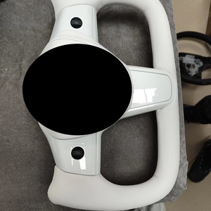 Volante de Fibra de Carbono Personalizado 2024 para Modelo Y, Accesorios de Fibra de Carbono, Volante Tipo Yoke Blanco para Tesla Modelo 3 - Product Image 6