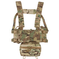 Harnais Tactique Modulaire, Système MOLLE avec Pochette Magasin Ouverte, Pochette Admin Détachable, Gilet en Nylon Durable pour Entraînement Tactique