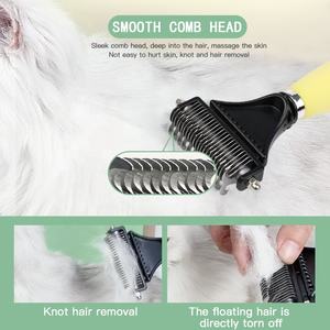 Usine En Gros Logo Personnalisé <span class=keywords><strong>Silicone</strong></span> Double Face Sûr Chien Noeud Peigne À Cheveux <span class=keywords><strong>Pet</strong></span> Toilettage Démaquillant Brosse Pour Chats - Product Image 4