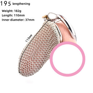 Filet en forme de cotte de mailles verrouillage du pénis produits de sexe pour adultes <span class=keywords><strong>cage</strong></span> de chasteté - Product Image 5