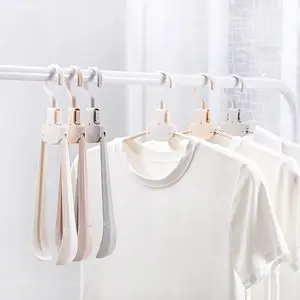 FF1682 Travel Clothes Drying Rack Folding Clothes Dryer Hanger Suit Coat Foldable Travel Plastic Hangers