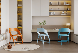 ENTREGA EN EE. UU. Silla de Comedor Plegable Moderna de Plástico, Respaldo Ergonómico Curvo, Silla de Polipropileno Resistente para Restaurante - Product Image 2