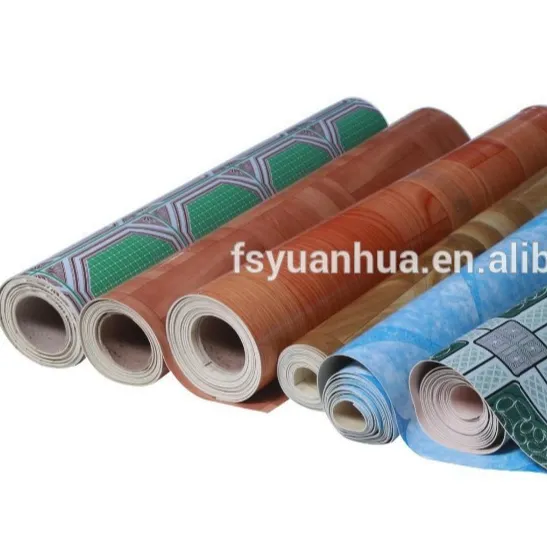 Harga terbaik untuk PVC spons plastik karpet 0.9MM ketebalan vinil lantai roll plastik lembaran lantai