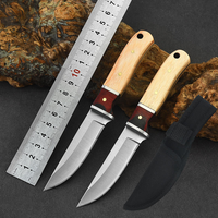 Pisau Lipat Baja 3Cr13 Gagang Kayu untuk Berkemah di Luar Ruangan, Kualitas DIY, Grosir Kustom, 2.5mm 16cm