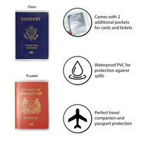 Offre Spéciale en gros clair Transparent givré carte d'identité protecteur de voyage passeport porte-couvercle étui organisateur convient presque pays