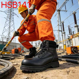 Botas de Seguridad ZYF Hua Singh con Suela de Goma Goodyear, de Cuero Repujado de Alta Gama, para Ambientes Húmedos, Modelo HSB141 - Product Image 3