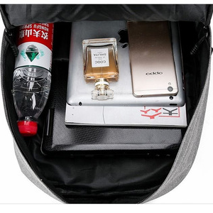 Sac à dos décontracté grande capacité en tissu Oxford durable avec port de chargement USB et prise casque, sac d'école tendance pour étudiants - Product Image 4