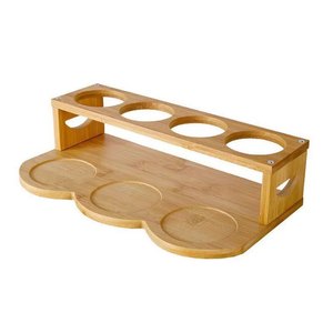 Bamboo Spice <b>Rack</b> 34cm x 8cm x 10cm Wooden <b>Storage</b> <b>Rack</b> For <b>Kitchen</b> Standing Type - Product Image 4