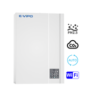 Système de ventilation ERV sans conduit pour pièce unique, ventilateur d'air frais rectangulaire HRV, filtre HEPA, MVHR, contrôle intelligent Wi-Fi, design graphique