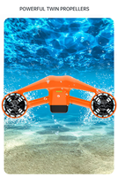 Scooter sous-marin électrique portable XFY pour la plongée et les parcs aquatiques, vitesse de 0,5 à 1,5 m/s, autonomie de 30 minutes