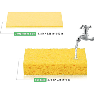 Compressed Eco-Friendly <b>Biodegradable</b> Cellulose Sponge Kitchen Dish Wash Cleaning Sponges 750%-2000% Water Absorption Customized - Product Image 2