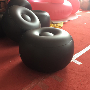 Taburete Redondo Inflable de PVC Negro, Grosor de 0.25mm, Taburete de Bar Resistente para Uso en Interiores - Product Image 2