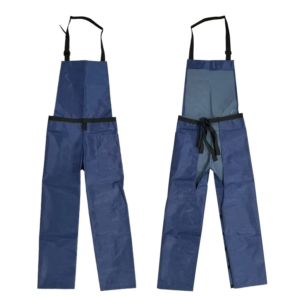 CL1004 Azul Impermeable Limpieza Chaps Trabajo Lavado Trabajo Delantal Pantalones
