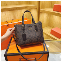 Sac fourre-tout compact AFRX de luxe pour femme, avec logo C imprimé, en PU, fermeture éclair, double poignée, bandoulière, idéal pour les trajets quotidiens