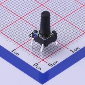 TS-1002-BR11016 Tactile Switch Through hole-4P,6x6mm Switch Single Pole Single Throw Round Button 1.6N Through Hole - Product Image 1