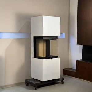 <span class=keywords><strong>Chimenea</strong></span> Moderna con <span class=keywords><strong>Puerta</strong></span> Corredera y Vista de 3 Lados, para Leña, Ideal para Sala de Estar, Villa o Apartamento, Fabricada en Acero, al Mejor Precio - Product Image 3