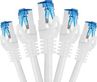 Câble Ethernet blindé SFTP Cat6a KECHENG, conducteur en cuivre nu, longueur personnalisable pour commutateur PoE, caméra IP, téléphone VoIP