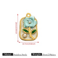 Pendentifs Breloques Coquillage en Acier Inoxydable P478 Plaqué Or 18K avec Strass Multicolores, Anti-ternissement, Style Vintage