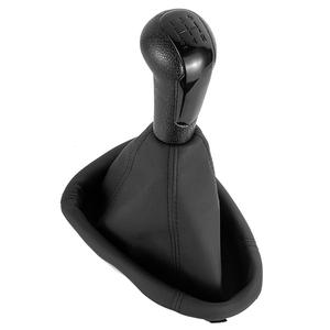 Poignée de levier de vitesses manuelle Chevrolet en cuir noir avec cache anti-poussière, 5 vitesses, design ergonomique - Product Image 3