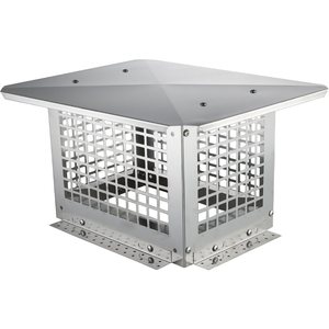 Capot de <span class=keywords><strong>cheminée</strong></span> en acier inoxydable 304 de 13 x 9 pouces, couvercle de poêle et de foyer, capot anti-pluie, aérateur extérieur, design industriel - Product Image 2