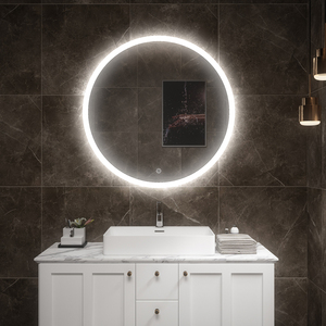 Espejo de baño de estilo moderno rectangular IP44, espejo de pared iluminado con tocador Led sin marco antivaho para apartamento y Villa - Product Image 2