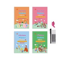 Lot de cahiers de calligraphie 3D réutilisables pour enfants et étudiants, avec rainures, pour l'apprentissage de l'écriture manuscrite, reliure spirale, édition allemande