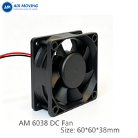 AM6038H12B 60x60x38mm 6038 Lüfter als Axiallüfter, 12V 24V 48V Kugellager DC-Kühllüfter