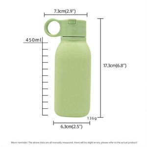 Botella de Agua Portátil Ecológica para Bebés y Niños, Estilo Popular, Silicona de Grado Alimenticio para la Escuela y Actividades al Aire Libre - Product Image 2