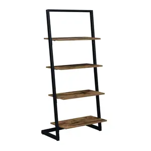 Industrial Bookcase Home Office Adjustable Bookshelves Storage Shelves Organizer Vintage Book Shelf Display