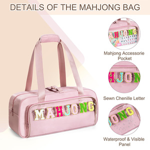 Borsa di Lusso Moderna Trasparente in PVC per Mahjong, Portatile, per Intrattenimento all'Aperto, Giochi di <span class=keywords><strong>Carte</strong></span> e Scacchi - Product Image 2