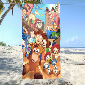 Wholesale Cute Cartoon Terry Towels High Quality Skin-Friendly Absorbent Quickdry Children's Bath Beach Towels - Product Image 1