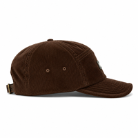 Casquette de campingur classique personnalisée avec logo lettre, 5 panneaux, visière incurvée, sangle rétro, en velours côtelé, pour le sport, l'extérieur, décontractée, quotidienne, unisexe